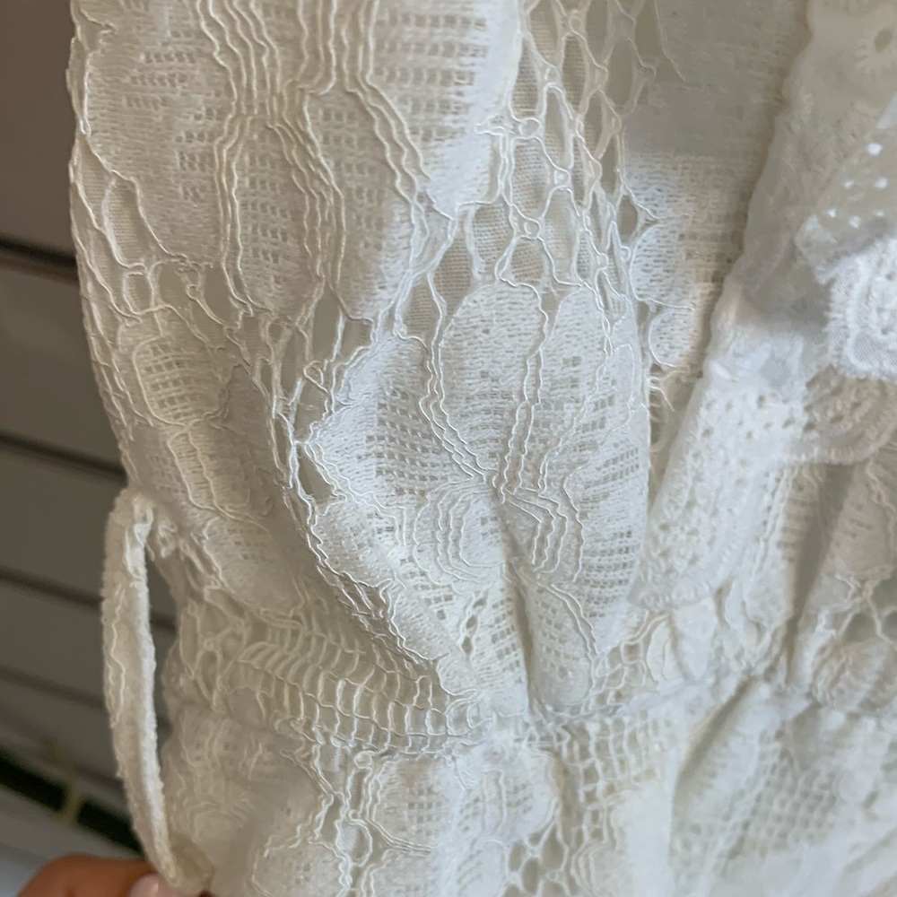 White eyelet lace mini dress - Picture 9 of 13
